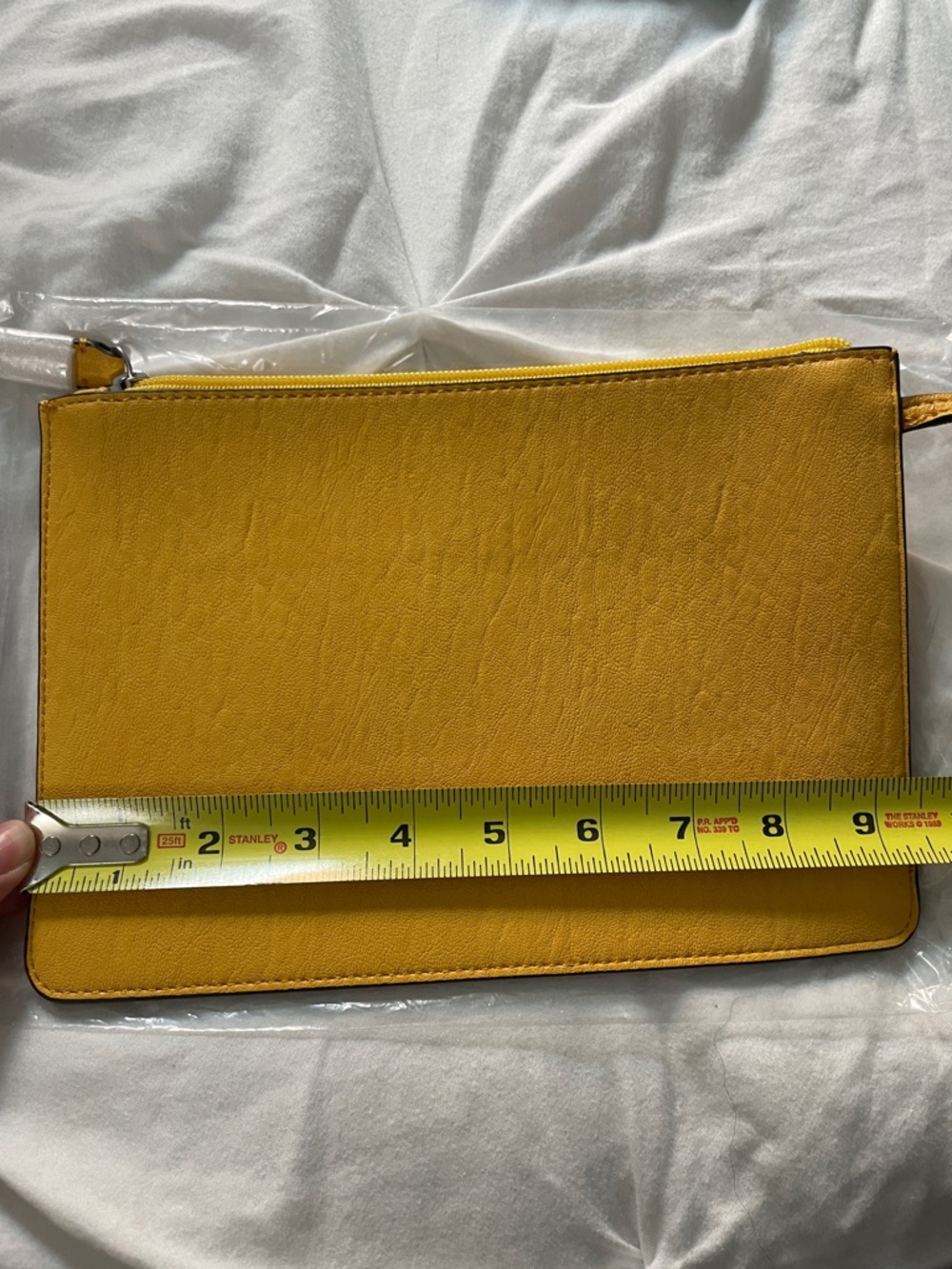 New Calvin Klein Mustard Yellow Wristlet Clutch - Picture 7 of 8